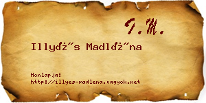 Illyés Madléna névjegykártya